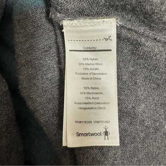 Smartwool Merino Wool Color Block Crewneck Sweater Women's Shadow Pine Small - Picture 7 of 7